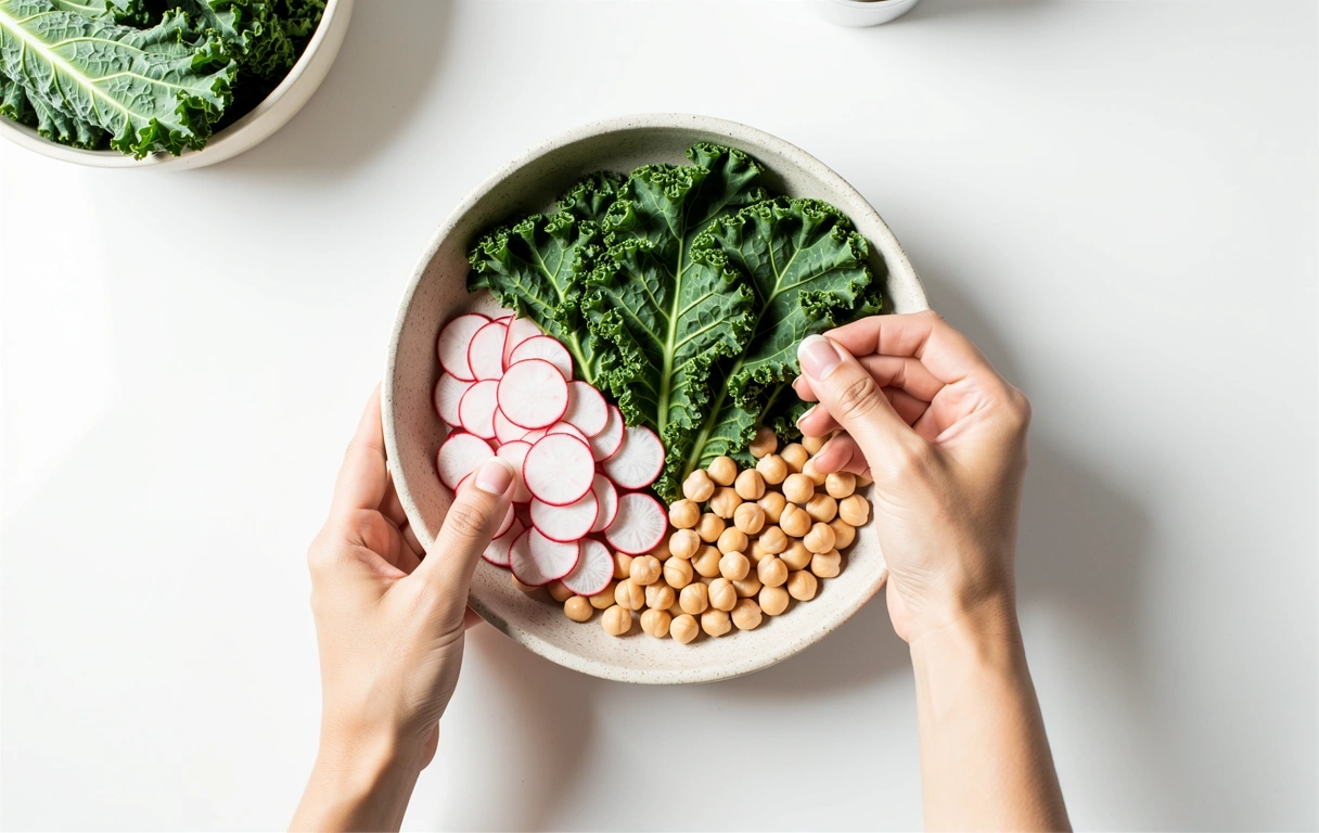 Frische Zubereitung gesunder Mahlzeiten